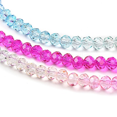 Transparent Painted Glass Beads Strands X1-DGLA-A034-T3mm-A14-1
