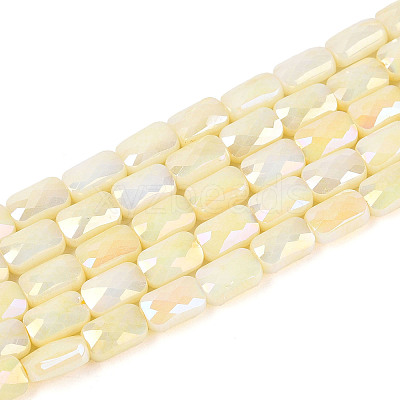 Anti-Tarnish Electroplate Glass Beads Strands GLAA-T025-29H-1