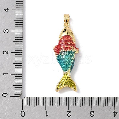 Brass Enamel Pendants LS-KK-Z124-03G-01-1