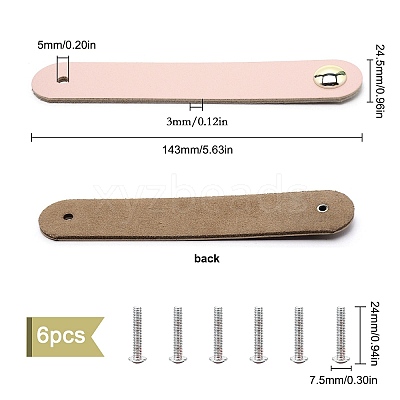 Leather Handle LS-DIY-WH0182-19C-1