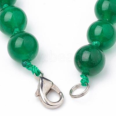 Natural Malaysia Jade Beaded Necklaces NJEW-S404-18-1