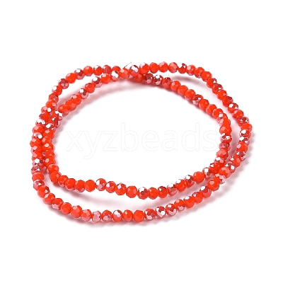 Electroplate Opaque Glass Beads Strands EGLA-A034-P4mm-H16-1
