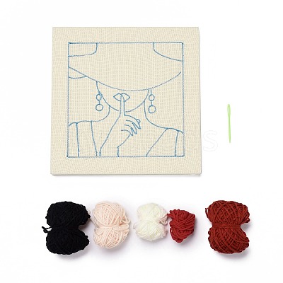 Sexy Girl Punch Embroidery Supplies Kit DIY-H155-09-1