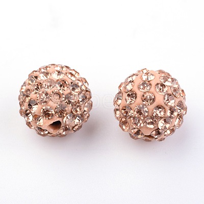 Grade A Rhinestone Pave Disco Ball Beads RB-Q105-8-1