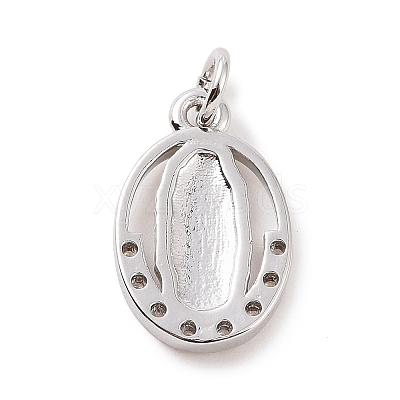 Brass Micro Pave Cubic Zirconia Pendants KK-C012-10P-1