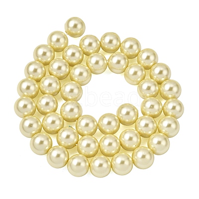 Eco-Friendly Dyed Glass Pearl Round Beads Strands HY-A002-10mm-RB012-1