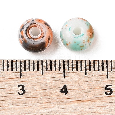 Opaque Spray Painted Glass Beads X1-GLAA-G118-01E-1