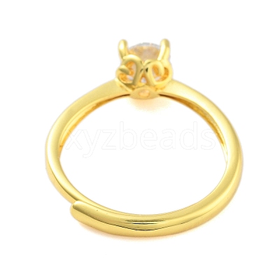 Clear Cubic Zirconia Adjustable Rings RJEW-L120-018G-03-1