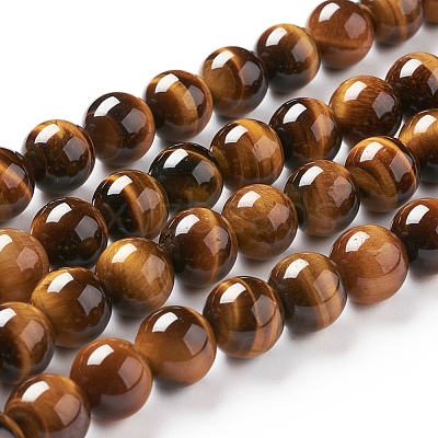 Natural Tiger Eye Beads Strands Z0RQS012-1