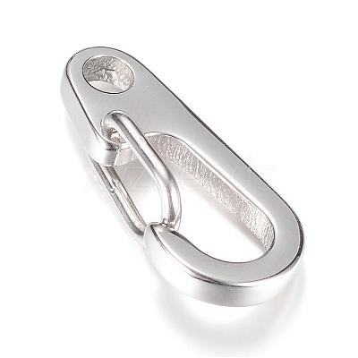 Tarnish Resistant 304 Stainless Steel Keychain Clasp Findings STAS-R065-74-1
