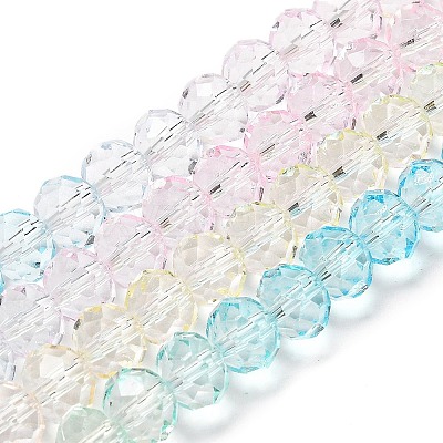 Transparent Painted Glass Beads Strands X1-DGLA-A034-T8mm-A21-1