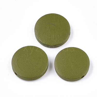 Painted Natural Wood Beads WOOD-S049-02C-05-1