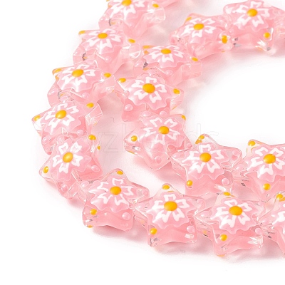 Transparent Glass Beads Strands LAMP-F029-03B-1