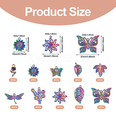 20Pcs 10 Style Alloy Pendants FIND-TA0003-92-1