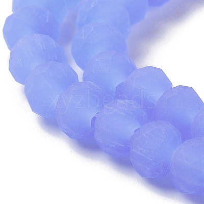 Imitation Jade Solid Color Glass Beads Strands EGLA-A034-J3mm-MD03-1