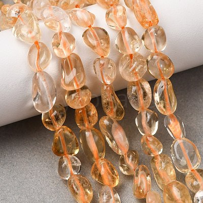 Natural Citrine Beads Strands G-F575-12-1