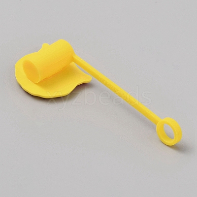 PVC & Silicone Dustproof Straw Cap AJEW-CJC0007-02B-1