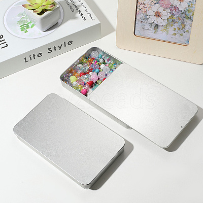 2Pcs Slide Top Tinplate Trinket Storage Boxes CON-SP0001-22B-02-1