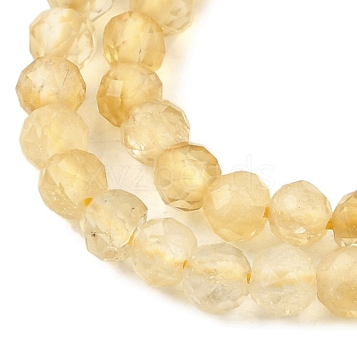 Natural Citrine(Heated) Beads Strands G-G259-D03-3mm-1