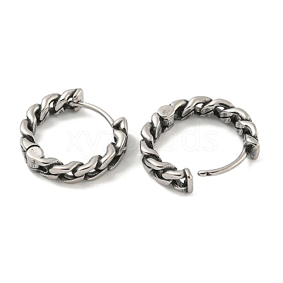 316 Surgical Stainless Steel Hoop Earrings for Women and Men LS-EJEW-D096-15B-AS-1