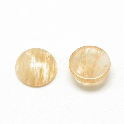 Watermelon Stone Glass Cabochons G-R416-8mm-39-1