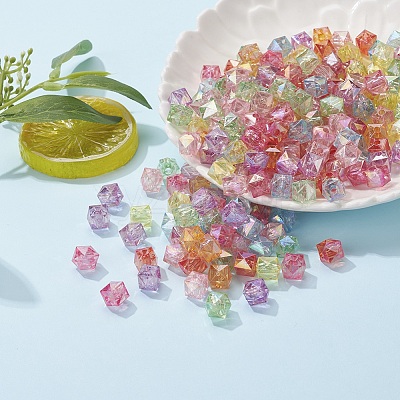 200Pcs Transparent Acrylic Beads TACR-YW0001-23-1