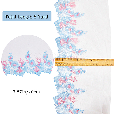 Flower Pattern Polyester Embroidered Ornament Accessories DIY-WH0308-279-1