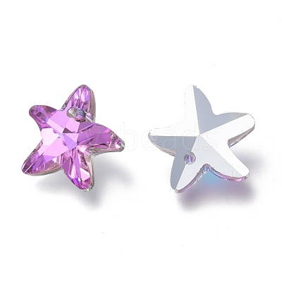 Electroplate Glass Charms X-GLAA-H101-B-03-1