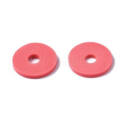 Flat Round Handmade Polymer Clay Beads CLAY-R067-12mm-14-1