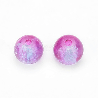 Two Tone Crackle Glass Beads X-CCG-Q002-4mm-M-1