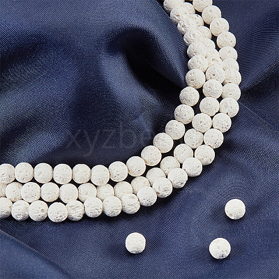 6 Strands Natural Lava Rock Beads Strands G-NB0004-04-1