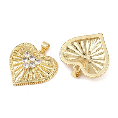 Mother's Day Brass Cubic Zirconia Pendants KK-L251-07G-08-1