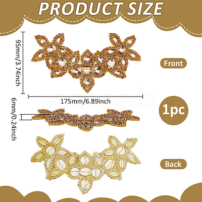 Rhinestone Thread Iron on/Sew On Patches DIY-WH0899-132-1