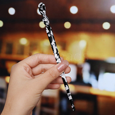 Cellulose Acetate(Resin) Hair Sticks X-OHAR-PW0003-080F-1
