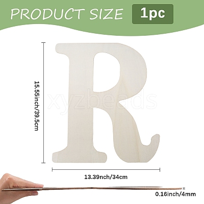 Letter Unfinished MDF Sheets WOOD-WH20012-008R-1