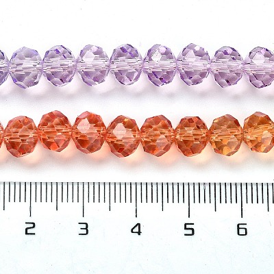 Transparent Painted Glass Beads Strands LS-DGLA-A034-T8mm-A12-1