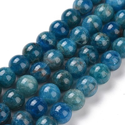 Natural Apatite Beads Strands G-R446-8mm-11-1