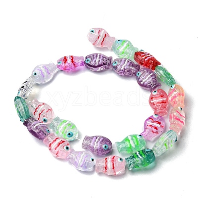 Transparent Glass Beads Strands LAMP-A154-04K-1