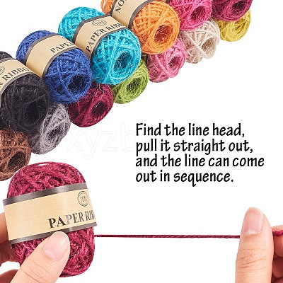 12 Colors Jute Cord OCOR-L039-G-1