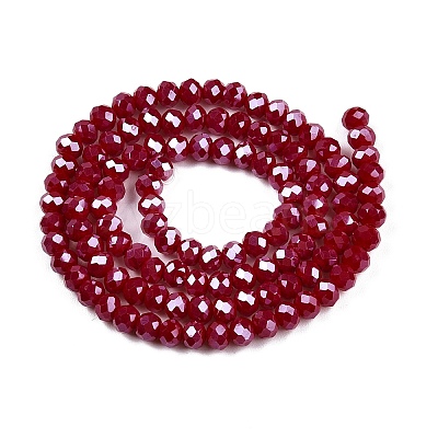 Electroplate Glass Beads Strands EGLA-A044-P4mm-A02-1