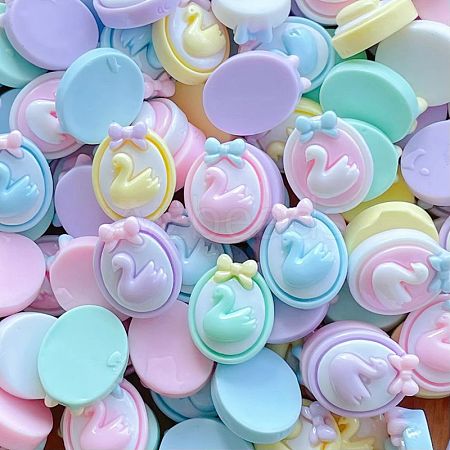 Opaque Resin Cabochons CRES-M037-08D-1