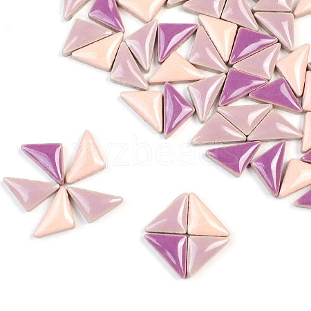 Triangle Porcelain Cabochons PW-WGD1E7C-36-1