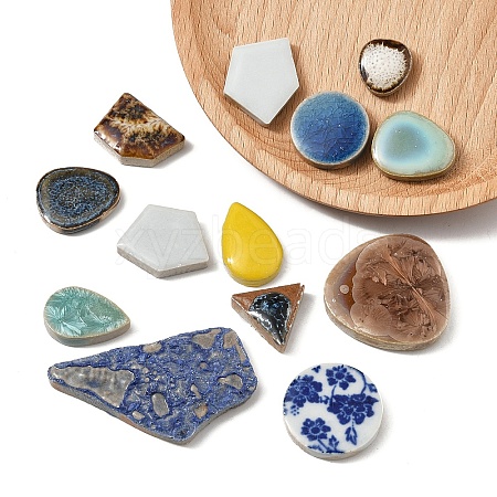 Mosaic Tiles Porcelain Cabochons DIY-YWC0009-01A-1