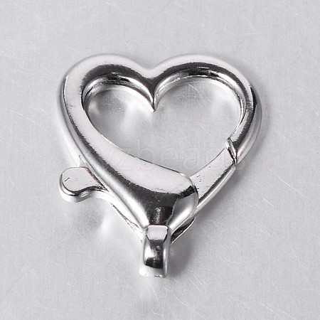 Heart Alloy Lobster Claw Clasps X-PALLOY-J495-15P-NF-1