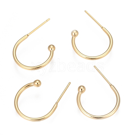 304 Stainless Steel Earring Hooks STAS-K211-01G-A-1