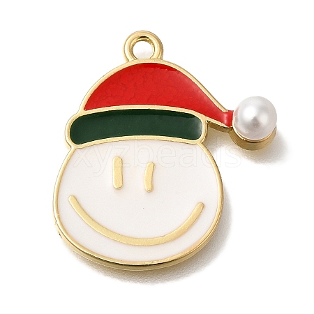 Christmas Theme Alloy Enamel Pendants ENAM-B025-02G-01-1