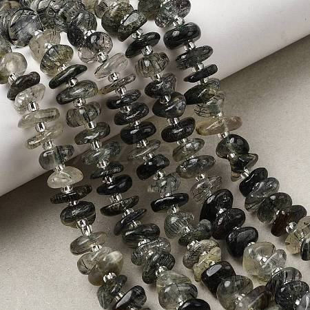 Natural Green Rutilated Quartz Beads Strands G-L649-C02-01-1