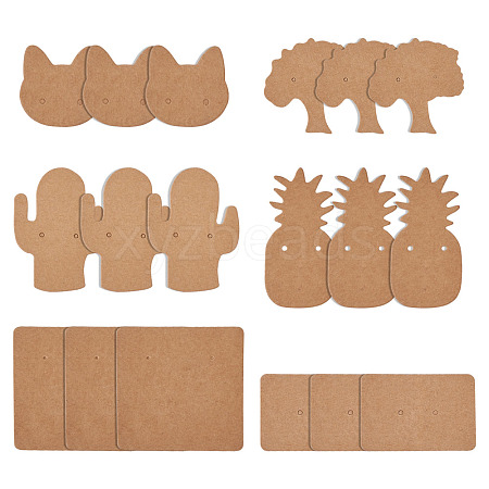 Cactus & Cat & Pineapple & Tree & Square & Rectangle Shape Earring Display Cards EDIS-TA0001-001-1