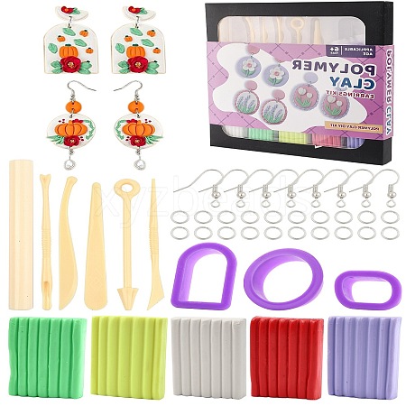 DIY Polymer Clay Dangle Earring Making Kits DIY-YWC0005-05C-1