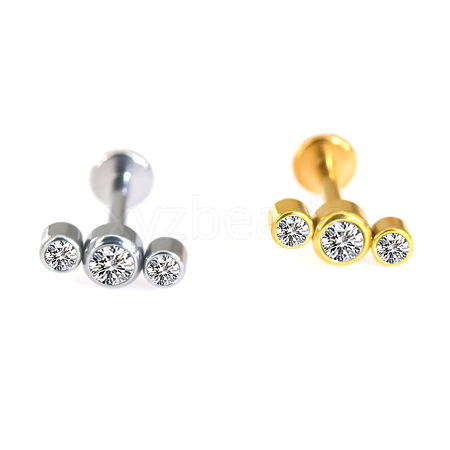 316L Surgical Stainless Steel & G23 Titanium Crystal Rhinestone Labrets for Women Men WG3A239-76-1